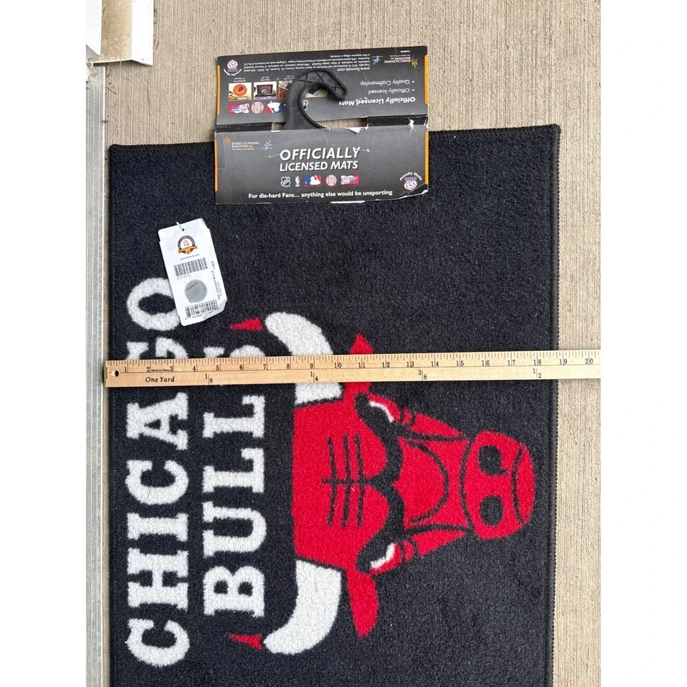 Fanmats‎ Chicago Bulls Door Mat NBA 20x30 Black New Starter Rug Logo